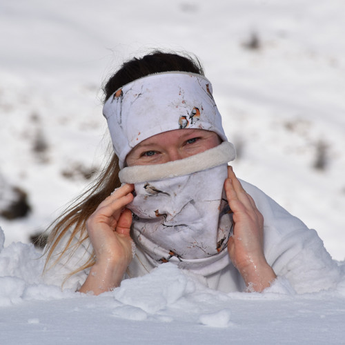 Nákrčník a čelenka PTÁČCI V ZIMĚ — foto 6