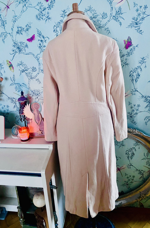 Kabát s kašmírem powder pink — foto 4