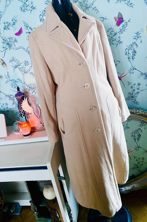 Kabát s kašmírem powder pink — foto 2
