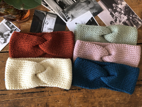 Pistáciová merino čelenka — foto 2