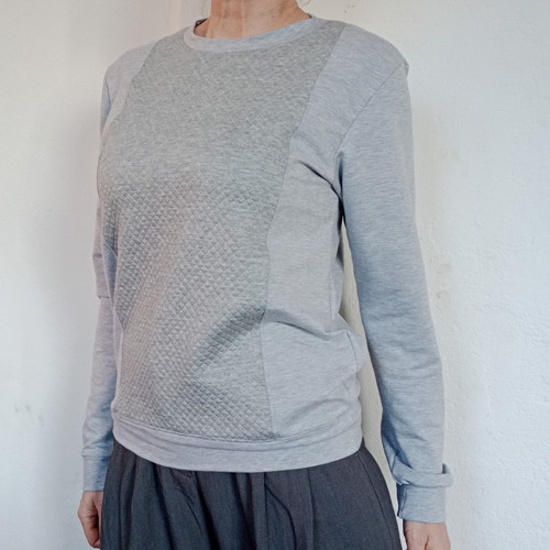 Mikina, světle šedá, černá vel.XS-XL — foto 3