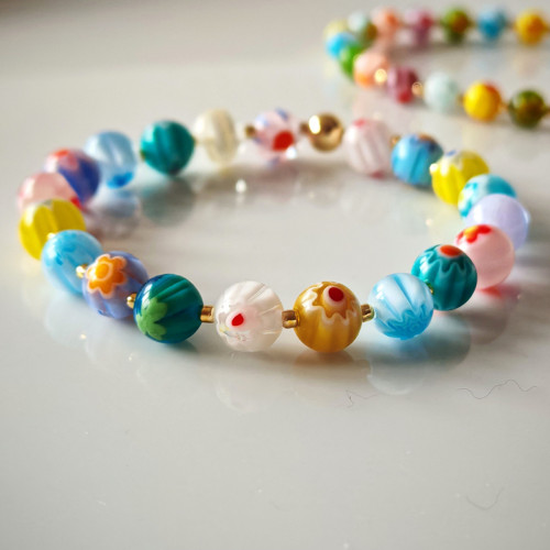Barevný náramek Millefiori — foto 3