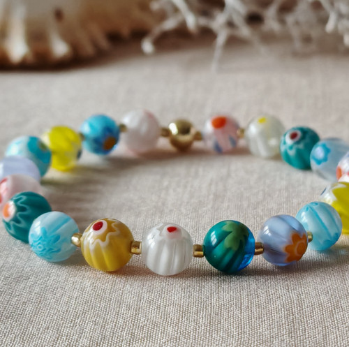 Barevný náramek Millefiori — foto 5