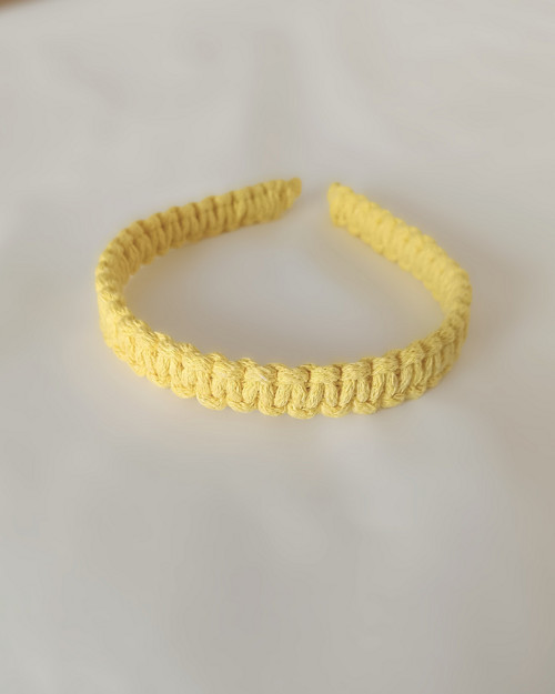 Macrame čelenka žlutá — foto 3