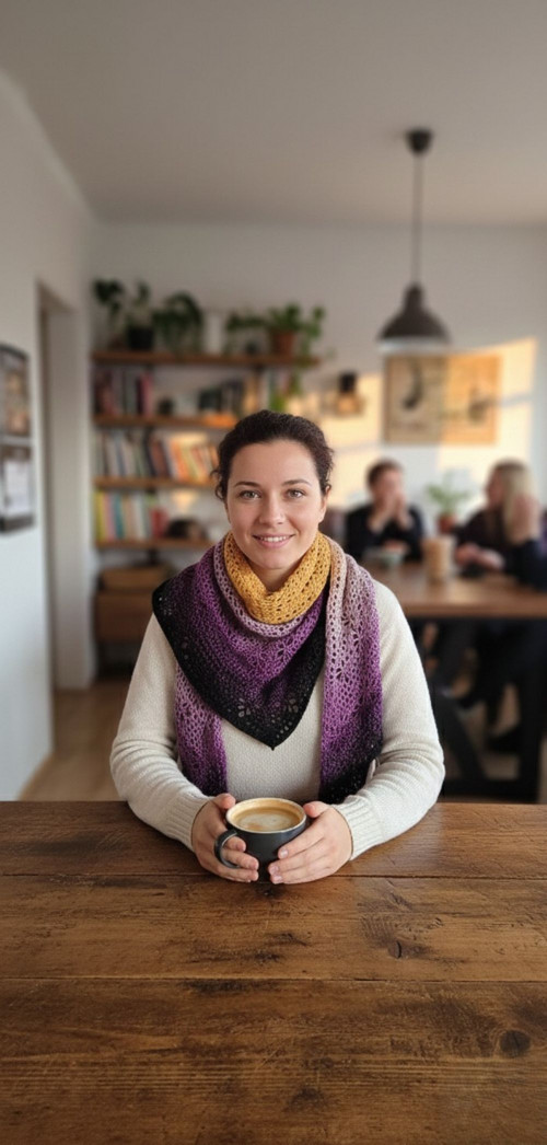 Háčkovaný šátek Angelika — foto 3