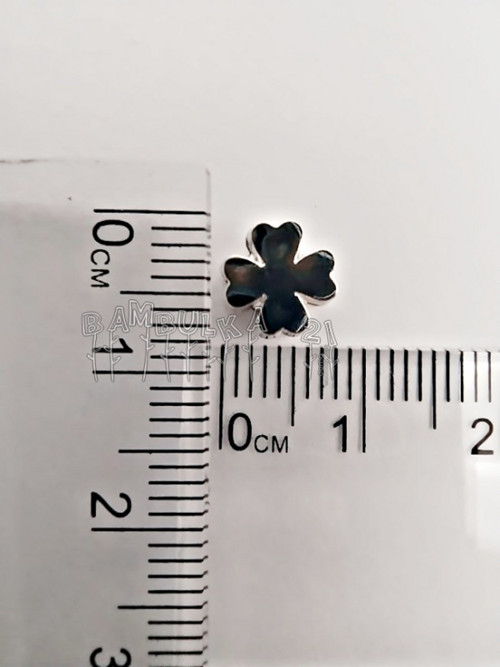 Komponent - mezidíl - čtyřlístek cca 9mm - 2ks — foto 2