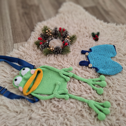 Háčkovaná kabelka žabáček Davídek — foto 3