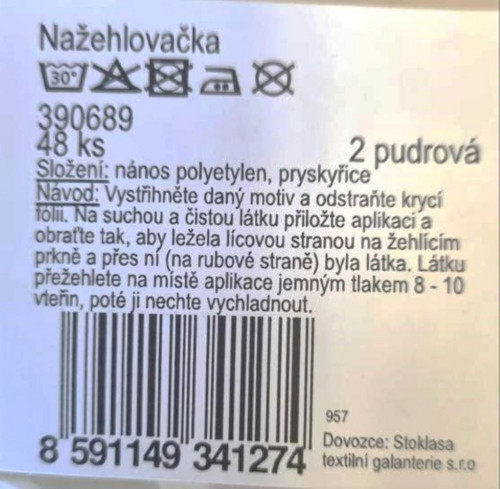 Nažehlovačka kočička pudrová — foto 2