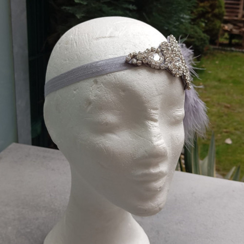 Great Gatsby Silver Grey... čelenka — foto 3