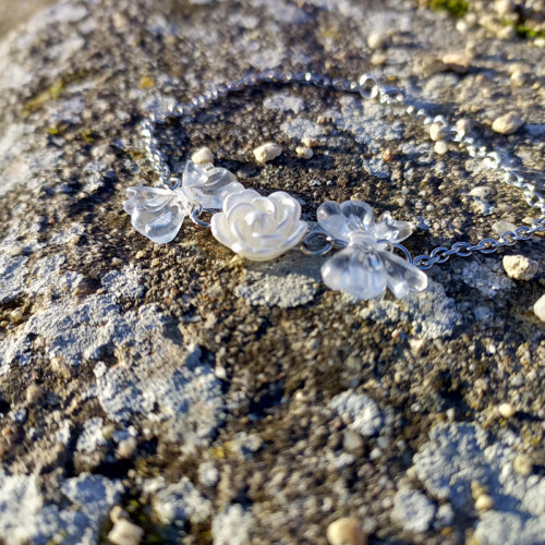 Náramek mašle s růží — foto 2