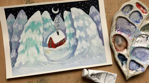 Originál ilustrácia Tichá noc — foto 2
