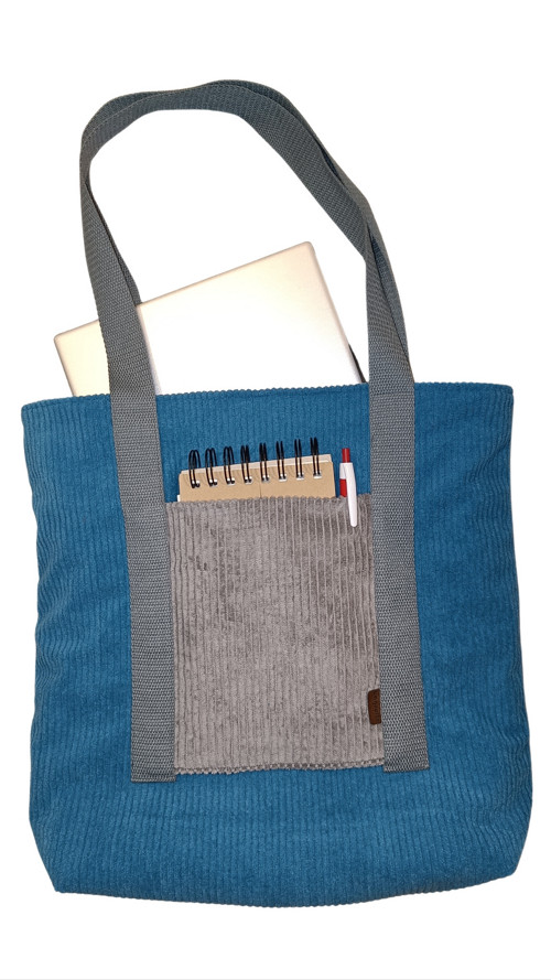 Taška manšestr SHOPPER BLUE — foto 3