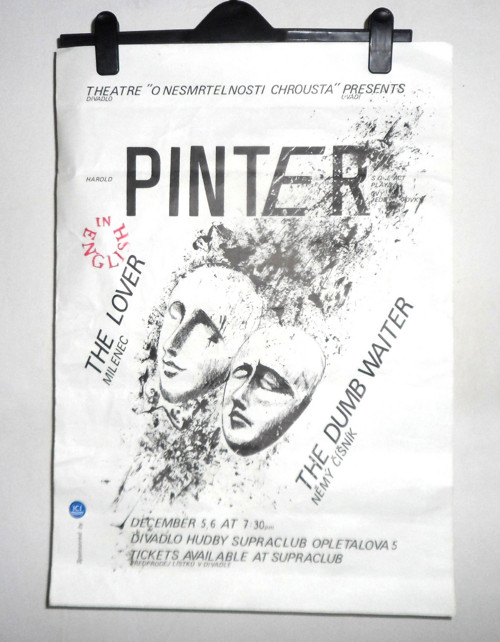 PLAKÁT • Harold Pinter / Divadlo hudby, rok 1990 — foto 2