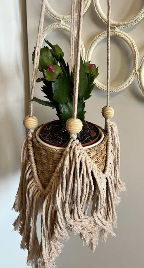 Boho závěs na květináč — foto 4