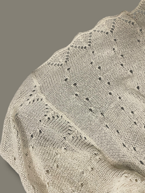 Pletené pončo “White cream” V. — foto 3