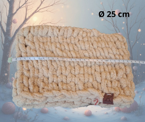 Puffy nákrčník - krémový — foto 2