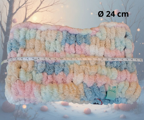 Puffy nákrčník - vícebarevný do růžova — foto 2