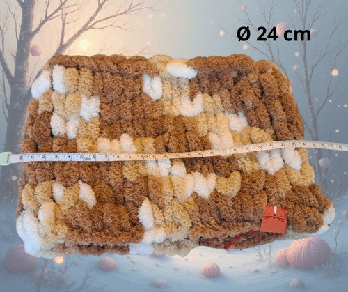 Puffy nákrčník - odstíny hnědé — foto 2