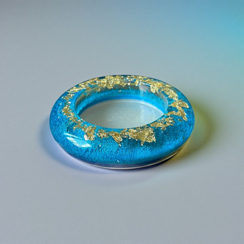 Donut tyrkysový - svícen — foto 4