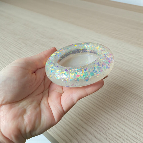 Donut třpytivý - svícen — foto 3