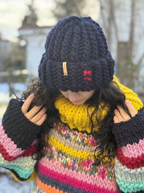 Chunky čapka midnight blue — foto 4
