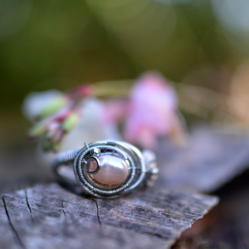 Prsten z lososové perly — foto 3