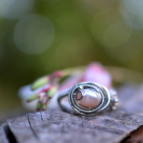 Prsten z lososové perly — foto 2
