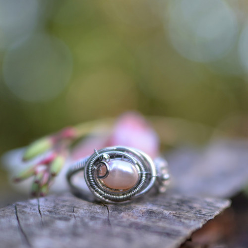 Prsten z lososové perly — foto 4