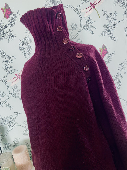 Svetr rolák vínový — foto 3