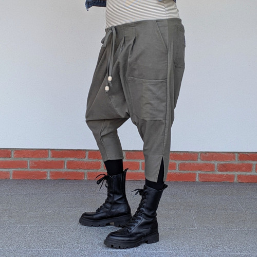 Kalhoty BUMGI khaki — foto 4