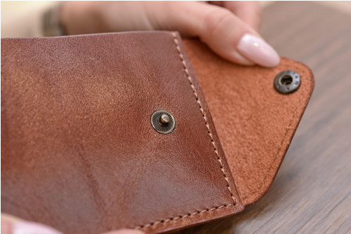 Peněženka "COMPACT". Kůže "ALKOR". Rezavá — foto 5