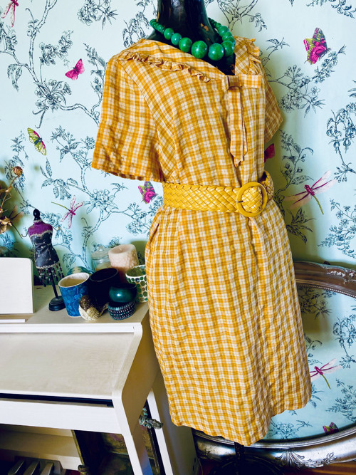 Šaty retro Vichy kostka — foto 3