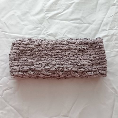 Nákrčník puffy šedočerný melír — foto 3
