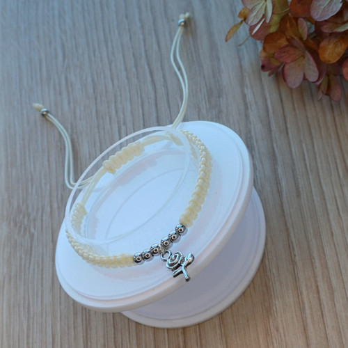 CAMILA IV. – macramé náramek s růží — foto 2