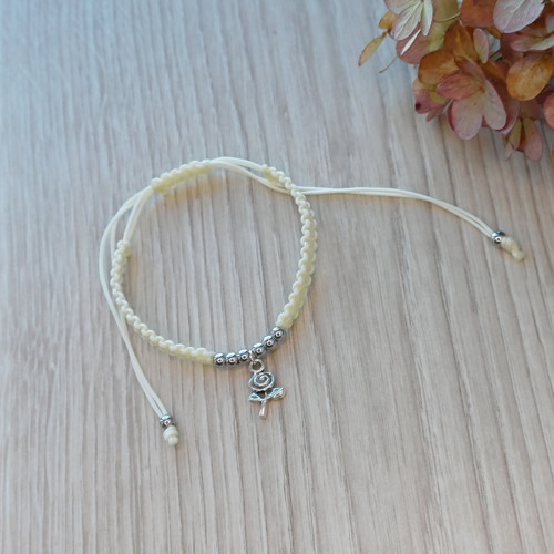 CAMILA IV. – macramé náramek s růží — foto 3
