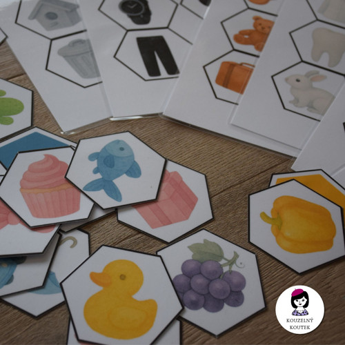 Barevné třídění - hexagon kartičky, barvy — foto 4