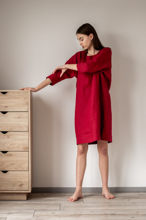 Lněné šaty Kimono — foto 2