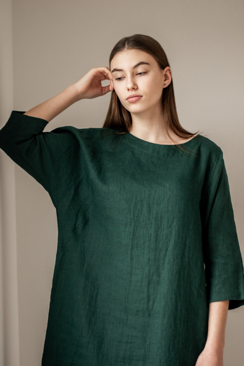 Lněné šaty Kimono — foto 5
