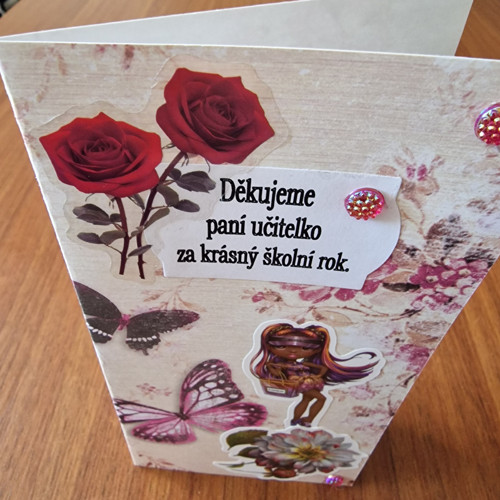 Děkujeme paní učitelko, přání 3D — foto 2