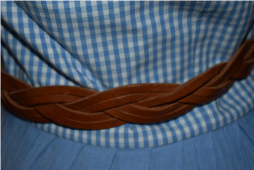 Kožený proplétaný opasek pro pas 75 - 85 cm — foto 4