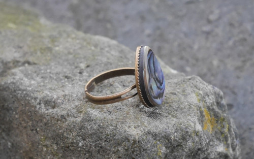 Prstýnek z ABALONE SHELL perletě — foto 4