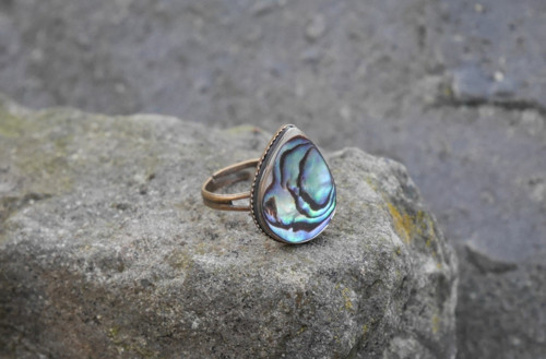 Prstýnek z ABALONE SHELL perletě — foto 6