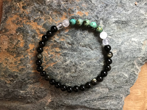 Zlatý obsidián a tyrkys — foto 5