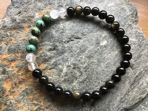 Zlatý obsidián a tyrkys — foto 4
