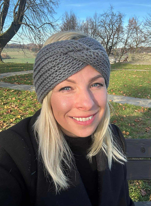 Podzimně/zimní čelenka — foto 2