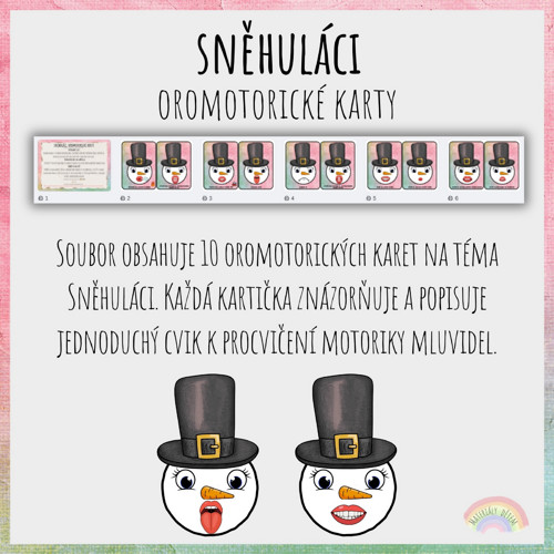 Sněhuláci, oromotorické karty — foto 2