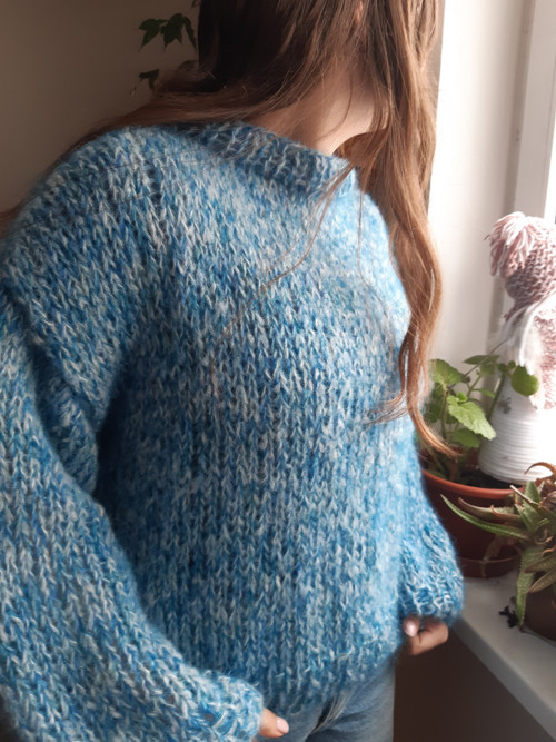 Svetr ledová modř SLEVA — foto 5