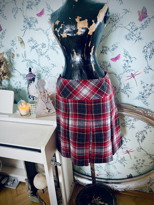 Sukně chic káro s vlnou — foto 2
