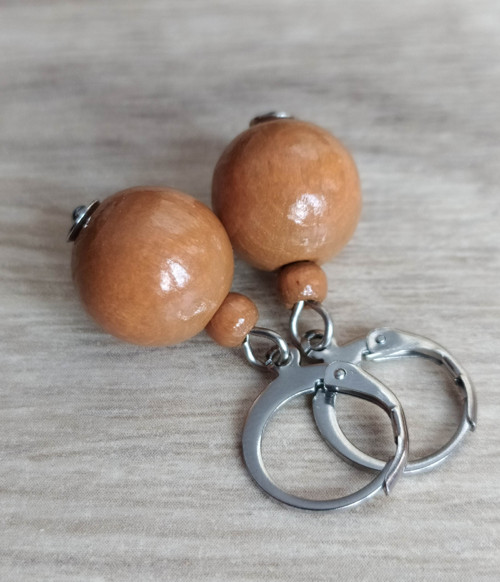 Moka dřevěné náušnice MINI — foto 2