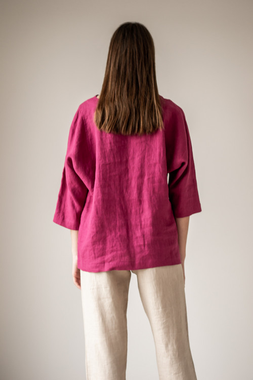 Lněný top Kimono — foto 5
